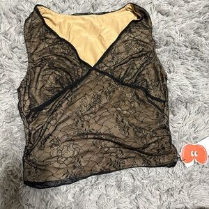 Black Lace Sleeveless Top